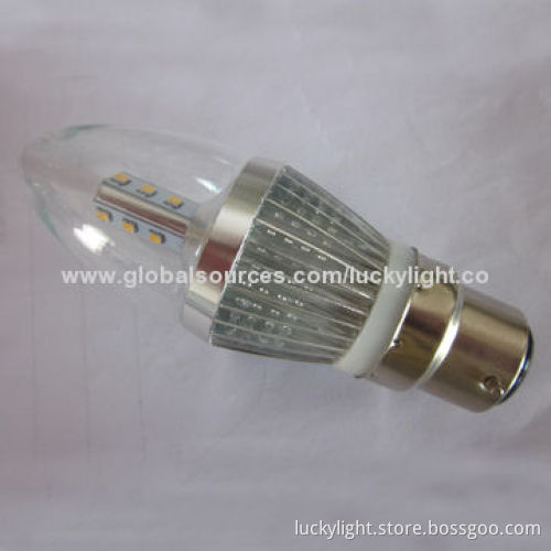 LED Candle Bulb, 320lm, Non-dimmable, Aluminum Alloy, Lamp Shell, 2,700K